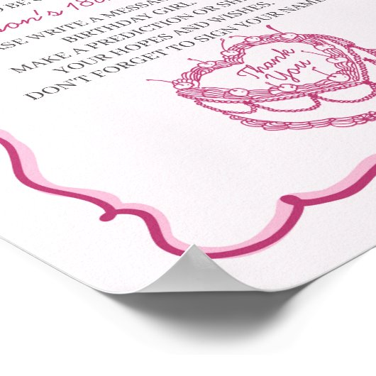 ピンクハートコケットさくらんぼケーキバイタイムカプセル ポスター (角)