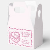 ピンクハートコケットさくらんぼケーキバレンタインパーティー フェイバーボックス (見開き)