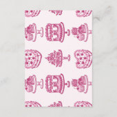 ピンクハートコケットさくらんぼケーキ詳細インサート エンクロージャーカード (裏面)