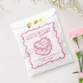 ピンクハートコケットさくらんぼケーキ誕生日 フェイバーバッグ (封をした状態)