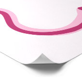 ピンクハートコケットケーキブライダルシャワーへようこそ ポスター (角)