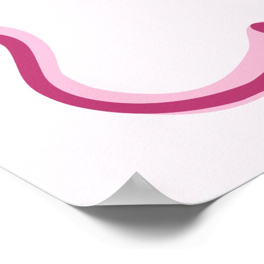 ピンクハートコケットケーキブライダルシャワーへようこそ ポスター (角)