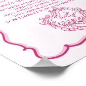 ピンクハートコケットケーキ誕生日タイムカプセル ポスター (角)