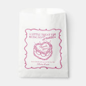 ピンクハートコケット チェリーケーキ ブライダルシャワー フェイバーバッグ (正面)