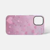 ピンクハートシャワー iPhoneケース (裏面横)
