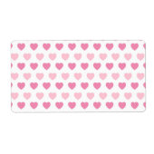 ピンクハートシームレスバレンタインデーの装飾 ラベル (正面)