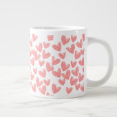 ピンクハートジャンボマグ ジャンボコーヒーマグカップ (右)