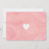 ピンクハートスウィートアートファーストバースデー招待状 招待状 (裏面)