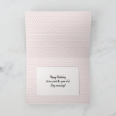 ピンクハートスウィート16誕生日バルーン カード (内部)