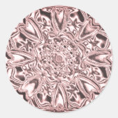 ピンクハートスタンプ ラウンドシール (正面)