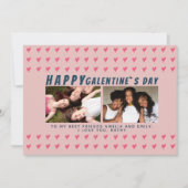 ピンクハートズGalentine's Day Friends 2 Photo シーズンカード (正面)