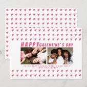 ピンクハートズGalentine's Day Friends 2 Photo シーズンカード (正面/裏面)