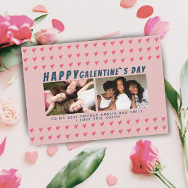 ピンクハートズGalentine's Day Friends 2 Photo シーズンカード