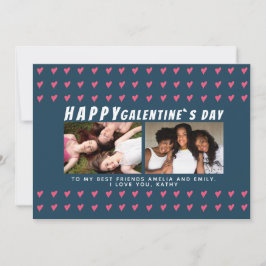 ピンクハートズGalentine's Day Friends 2 Photo シーズンカード