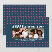 ピンクハートズGalentine's Day Friends 2 Photo シーズンカード (正面/裏面)