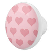 ピンクハートセラミックドアノブ セラミックノブ (右)