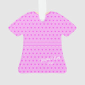 ピンクハートソフト薄紫ドレスフィギュアTシャツ オーナメント (裏面)