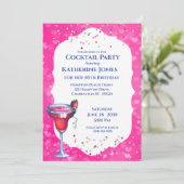 ピンクハートダイキリ誕生日カクテルパーティー 招待状 (スタンド正面)