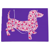 ピンクハートダシュント ラージペーパーバッグ (正面)