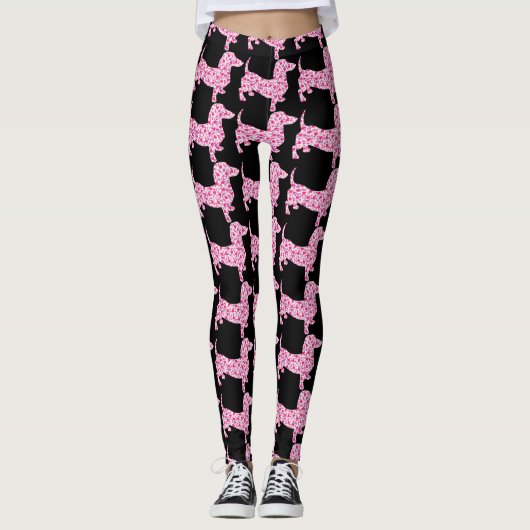 ピンクハートダシュント レギンス (正面)