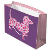 ピンクハートダックスント ラージペーパーバッグ