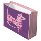 ピンクハートダックスント ラージペーパーバッグ