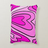 ピンクハートデザイン アクセントクッション (裏面(縦))