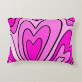 ピンクハートデザイン アクセントクッション (裏面)