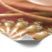 ピンクハートデザイン ポスター (角)