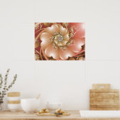 ピンクハートデザイン ポスター (キッチン)