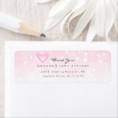 ピンクハートデルシエットサンキュー結婚ズ ラベル (インサイチュ)