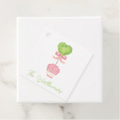 ピンクハートトピアリーギフトメッセージカード フェイバータグ (インサイチュ)