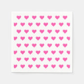 ピンクハートナプキンス スタンダードカクテルナプキン (正面)