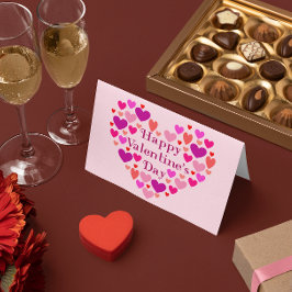 ピンクハートハッピーバレンタインデバレンタイン シーズンカード