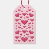 ピンクハートハッピーバレンタインデー&カスタム文字 ギフトタグ (裏面)