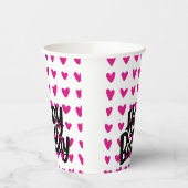 ピンクハートハッピーバースデー紙カップ 紙コップ (左)