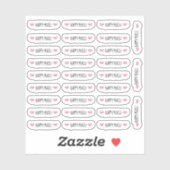 ピンクハートハッピーメール シール (シート)