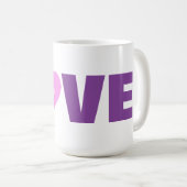 ピンクハートバカスタムンタイン コーヒーマグカップ (正面右)