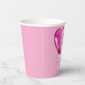 ピンクハートバルーン誕生日 紙コップ (右)