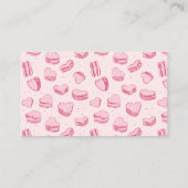 ピンクハートバレンタインおむつラッフルチケット エンクロージャーカード (裏面)