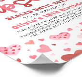 ピンクハートバレンタインデー1バースデータイムカプセル ポスター (角)