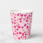 ピンクハートバレンタインデー 紙コップ (裏面)
