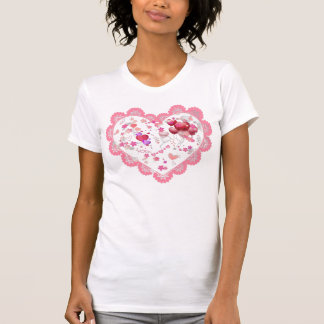 ピンクハートバレンタインデー Tシャツ