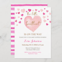 ピンクハートバレンタインベビーシャワー