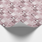 ピンクハートバレンタイン ラッピングペーパー (角)