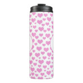 ピンクハートパターエレガントンモノグラムカスタム タンブラー (正面)