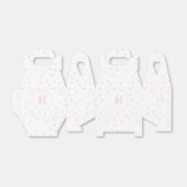 ピンクハートパターガーリーンロマンモノグラムの フェイバーボックス (折り畳みなし)