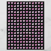 ピンクハートパターンスクラップブック紙 (裏面)