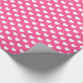 ピンクハートパターンバレンタインのラッピング紙 ラッピングペーパー (角)