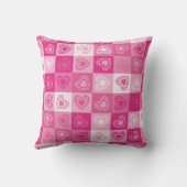 ピンクハートパターン クッション (裏面)
